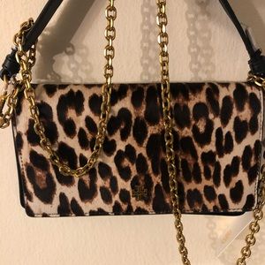 NWT Leopard Cleo half hair crossbody